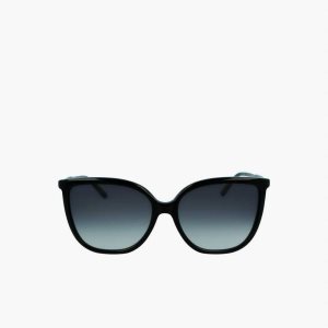 Lacoste Tubular Temple Butterfly Acetate Sunglasses Matt Black | QXG-150493