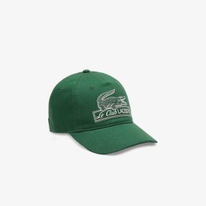 Lacoste Vintage Croc Print Cap Green | ZME-351286