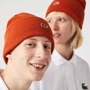 Lacoste Wool Beanie Orange | AXW-543602