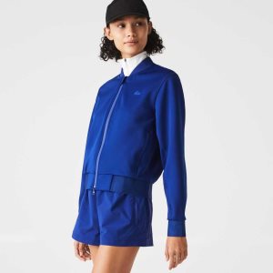 Lacoste Zip-Up Teddy Jacket Blue | SXU-145238