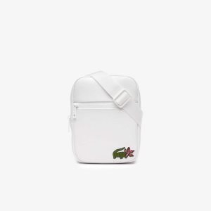 Lacoste x Netflix Croc Print Shoulder Bag - Small Blc Croco Stranger Things | SHG-287145