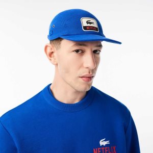 Lacoste x Netflix Organic Cotton Cap Blue | HSK-810236