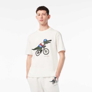 Lacoste x Netflix Organic Cotton T-Shirt Sex Education | GAQ-654728