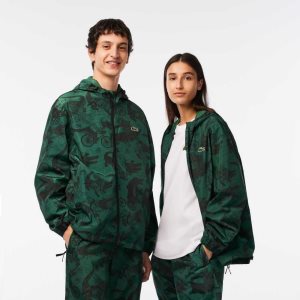 Lacoste x Netflix Printed Hooded Jacket Multicolor | KWY-493872