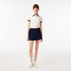 Lacoste x Sporty & Rich Wrap Skirt Navy Blue | NYX-573681