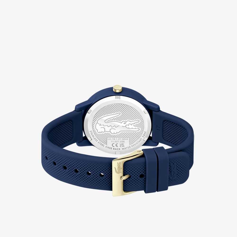 Lacoste 12.12 Blue Silicone Strap Watch Blue | WYX-981643