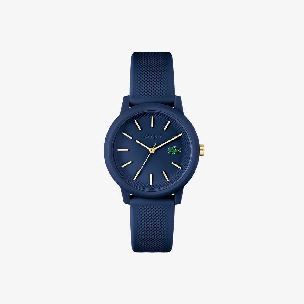 Lacoste 12.12 Blue Silicone Strap Watch Blue | WYX-981643