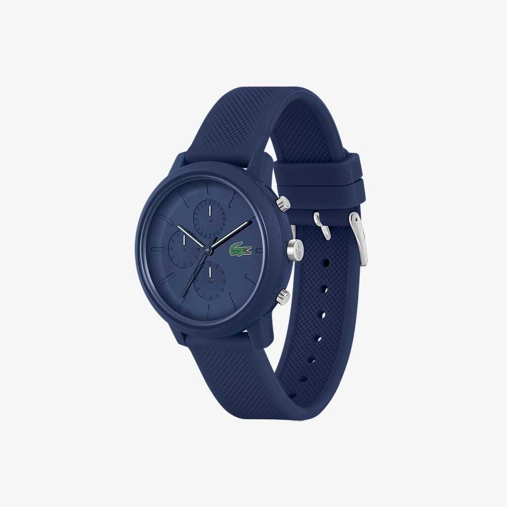 Lacoste 12.12 Chrono Watch Blue Silicone Blue | JEZ-067395