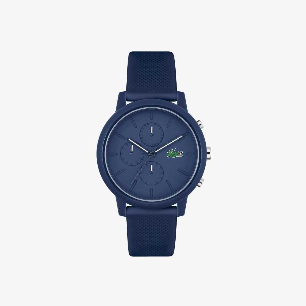 Lacoste 12.12 Chrono Watch Blue Silicone Blue | JEZ-067395