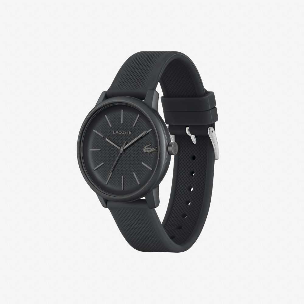 Lacoste 12.12 Move 3 Hands Watch Black Silicone Black | SAF-249685