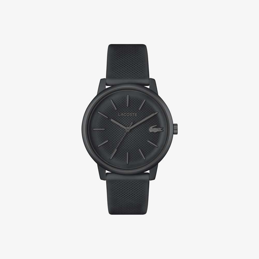 Lacoste 12.12 Move 3 Hands Watch Black Silicone Black | SAF-249685