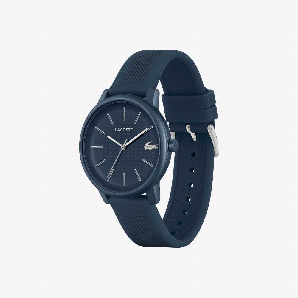 Lacoste 12.12 Move 3 Hands Watch Navy Silicone Blue | OIU-462015