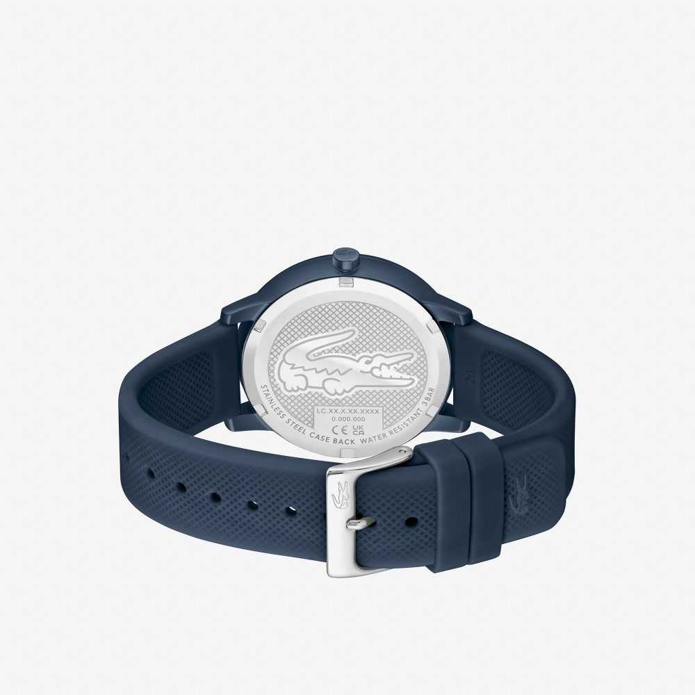 Lacoste 12.12 Move 3 Hands Watch Navy Silicone Blue | OIU-462015