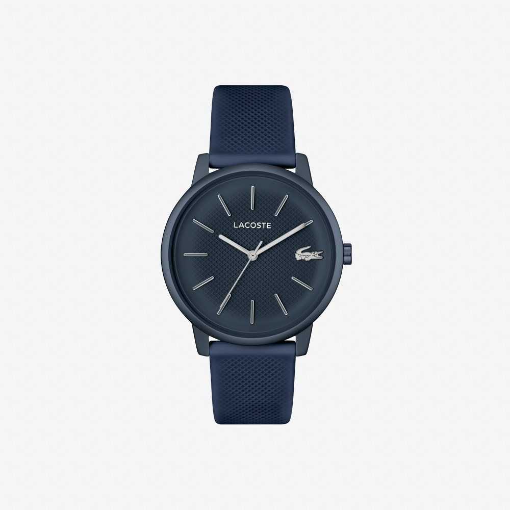 Lacoste 12.12 Move 3 Hands Watch Navy Silicone Blue | OIU-462015