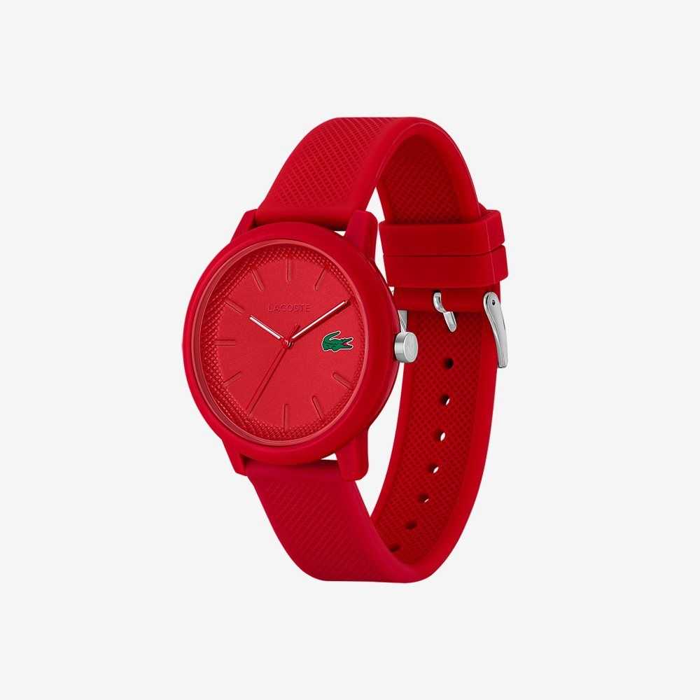 Lacoste 12.12 Red Silicone Strap Watch Red | CML-165982