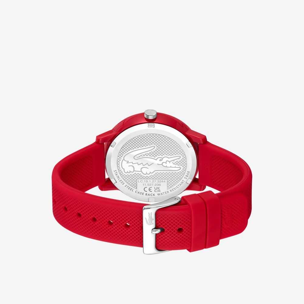 Lacoste 12.12 Red Silicone Strap Watch Red | CML-165982