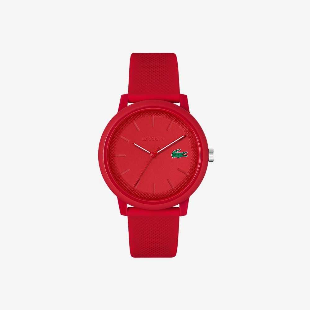 Lacoste 12.12 Red Silicone Strap Watch Red | CML-165982