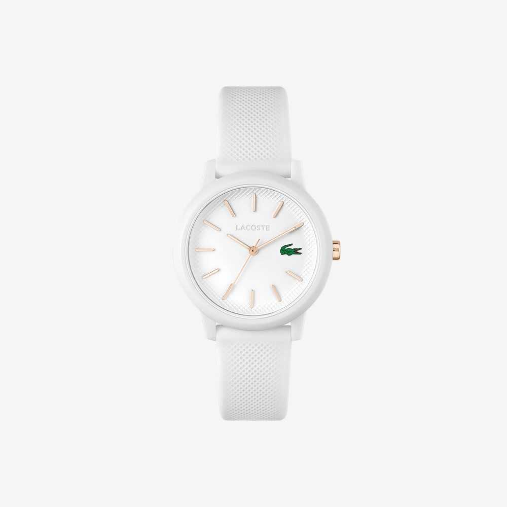 Lacoste 12.12 White Silicone Strap Watch White | BDO-128375