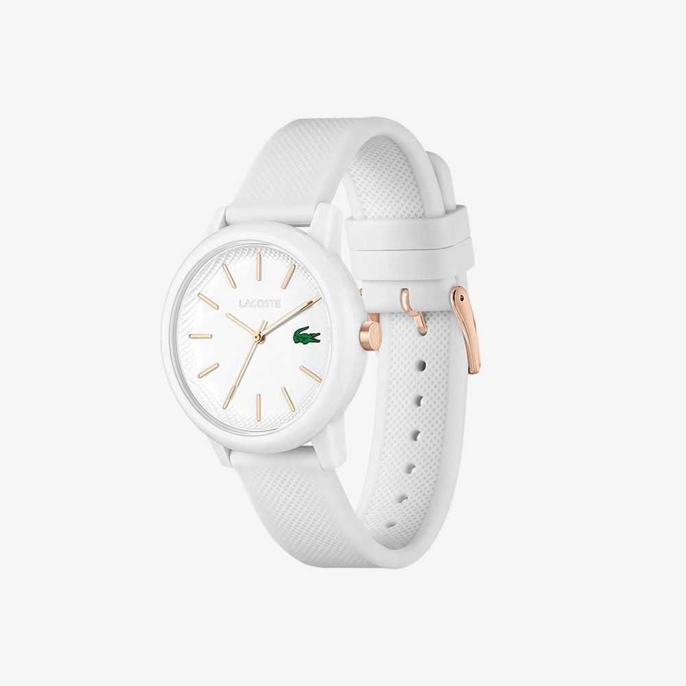 Lacoste 12.12 White Silicone Strap Watch White | BDO-128375