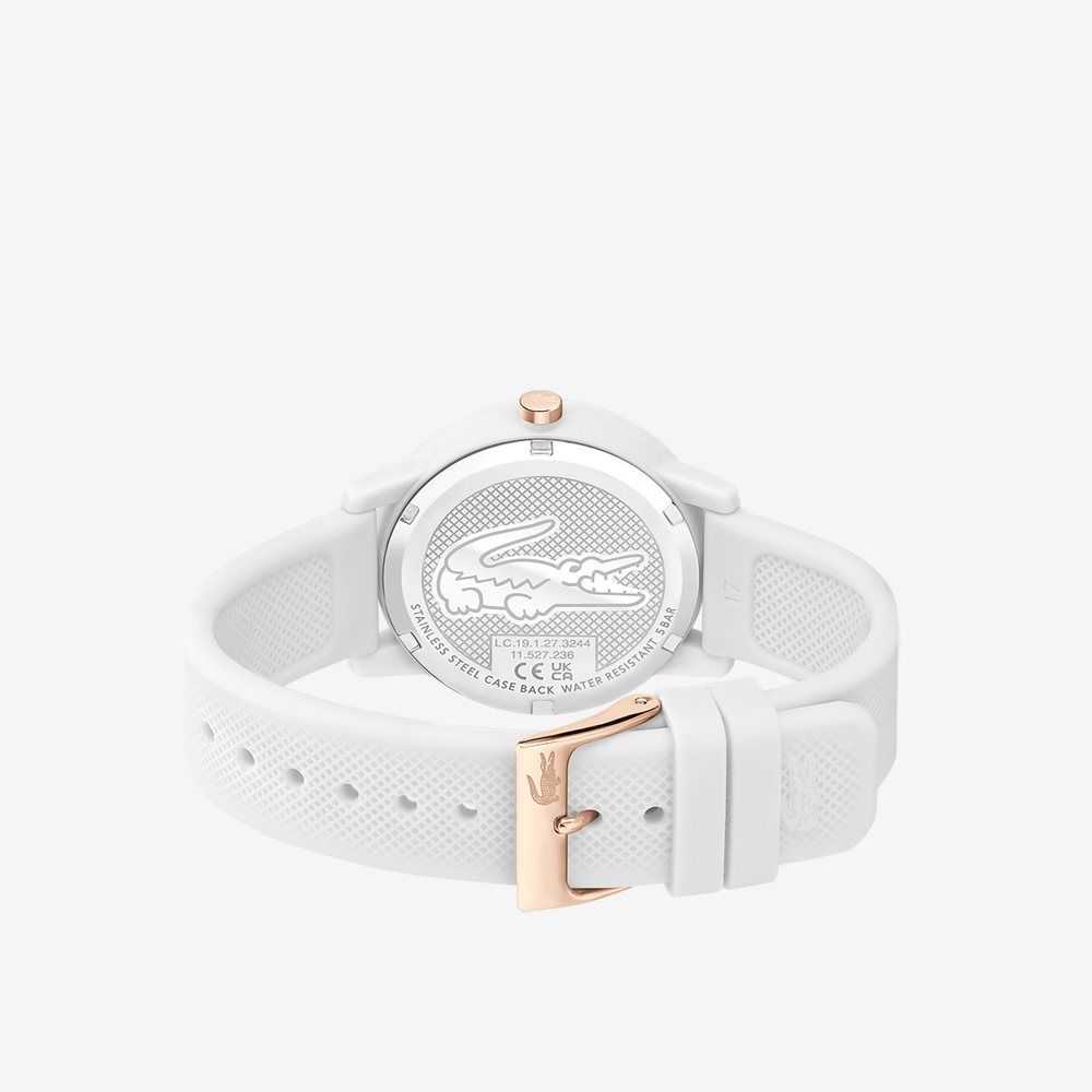 Lacoste 12.12 White Silicone Strap Watch White | BDO-128375