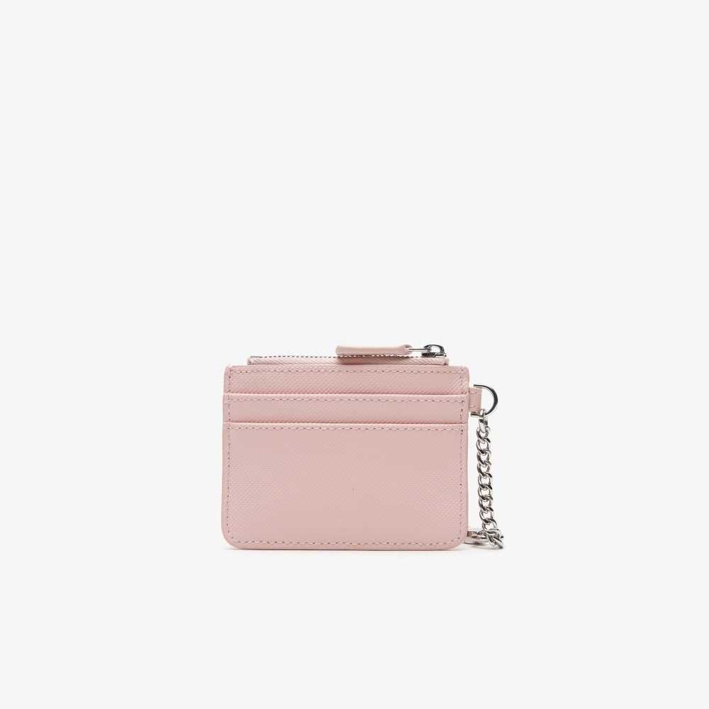 Lacoste 4 Slot Zipped Card Holder Nymphea | SCZ-839126