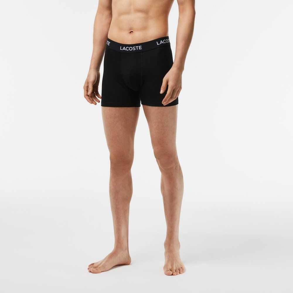 Lacoste 5-Pack Logo Waist Boxers Black | LRK-613280