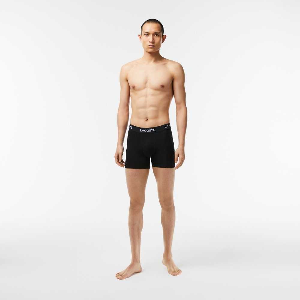 Lacoste 5-Pack Logo Waist Boxers Black | LRK-613280