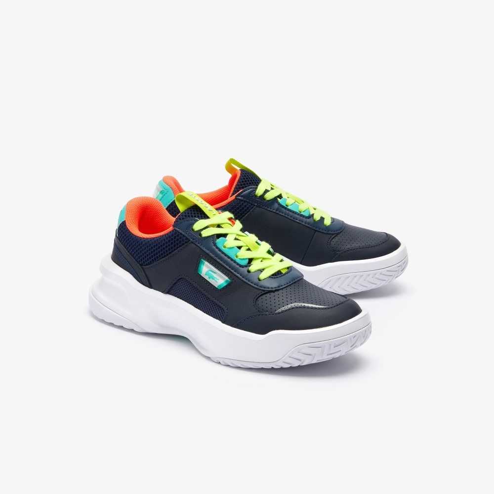 Lacoste Ace Lift Leather Sneakers Nvy/Trqs | HFK-852476