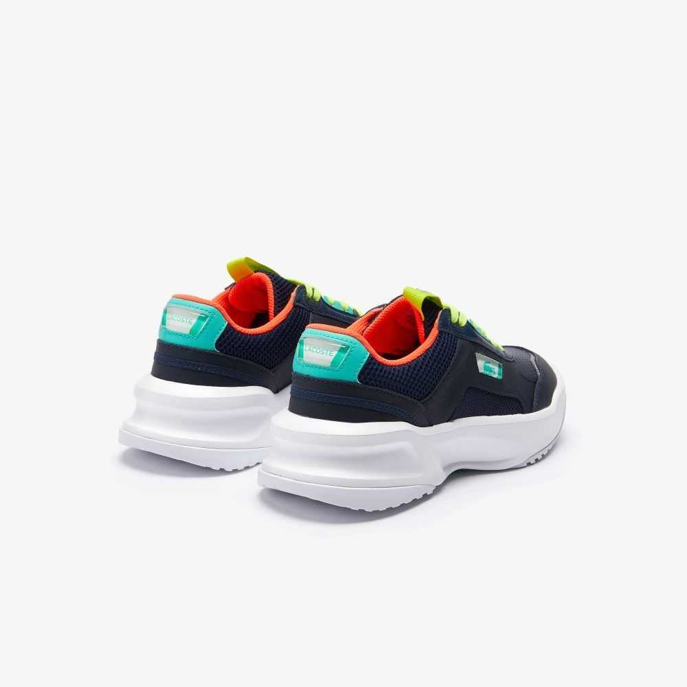 Lacoste Ace Lift Leather Sneakers Nvy/Trqs | HFK-852476