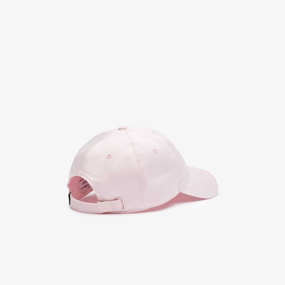 Lacoste Adjustable Organic Cotton Twill Cap Light Pink | CQU-903548