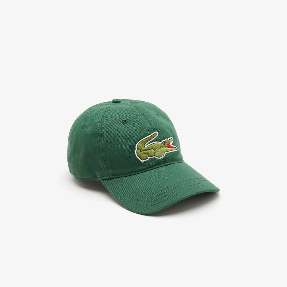 Lacoste Adjustable Organic Cotton Twill Cap Green | IXR-725346