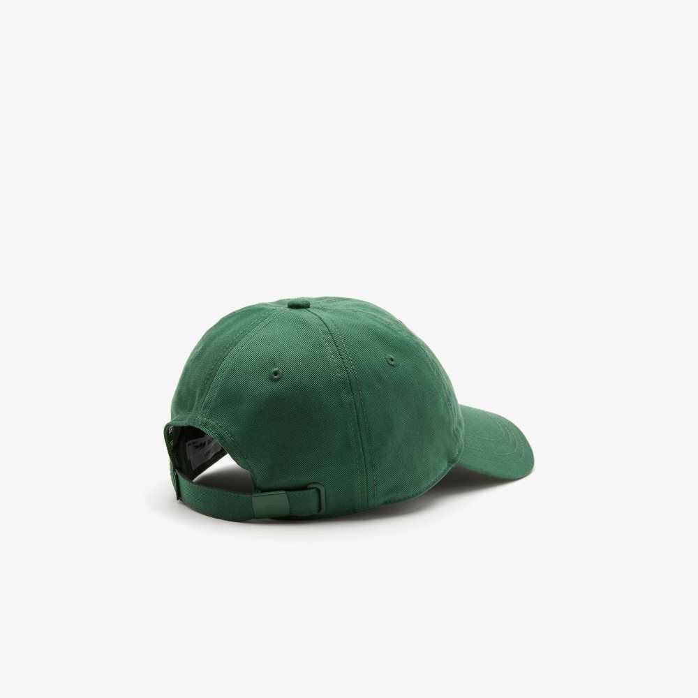 Lacoste Adjustable Organic Cotton Twill Cap Green | IXR-725346