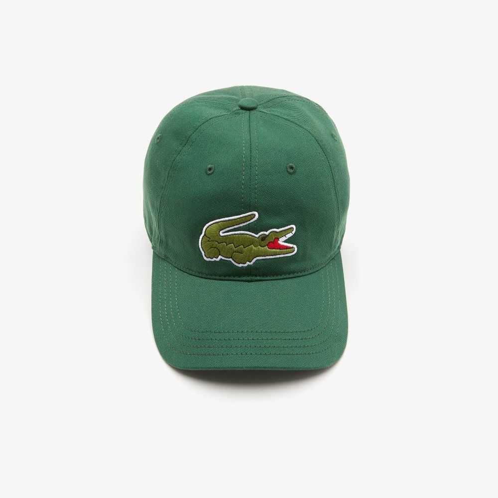 Lacoste Adjustable Organic Cotton Twill Cap Green | IXR-725346