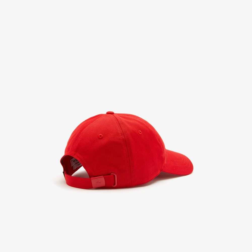 Lacoste Adjustable Organic Cotton Twill Cap Red | LBS-012458