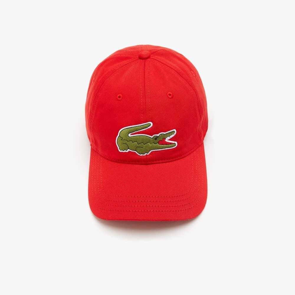 Lacoste Adjustable Organic Cotton Twill Cap Red | LBS-012458