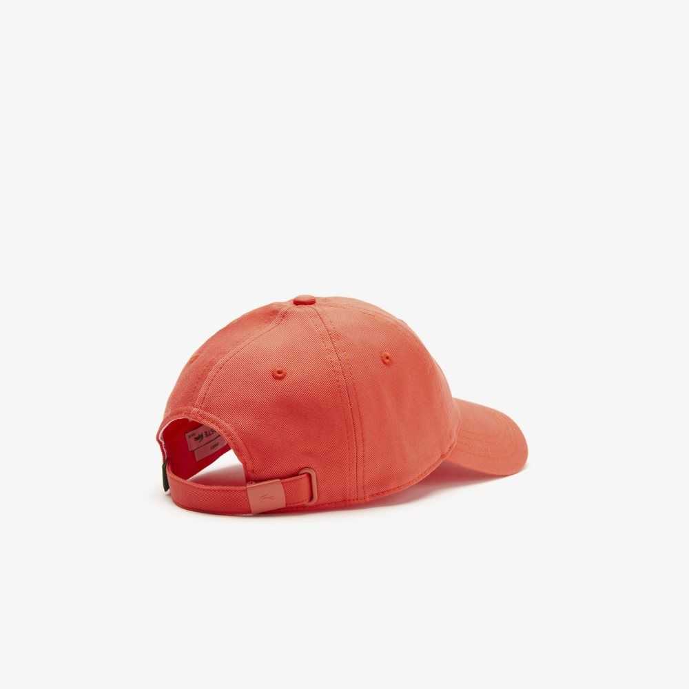 Lacoste Adjustable Organic Cotton Twill Cap Orange | OWT-893721