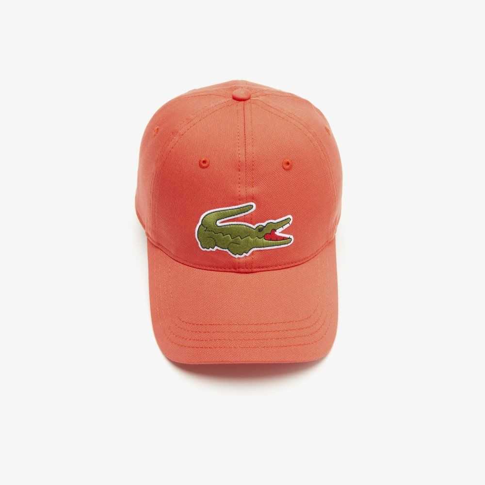 Lacoste Adjustable Organic Cotton Twill Cap Orange | OWT-893721