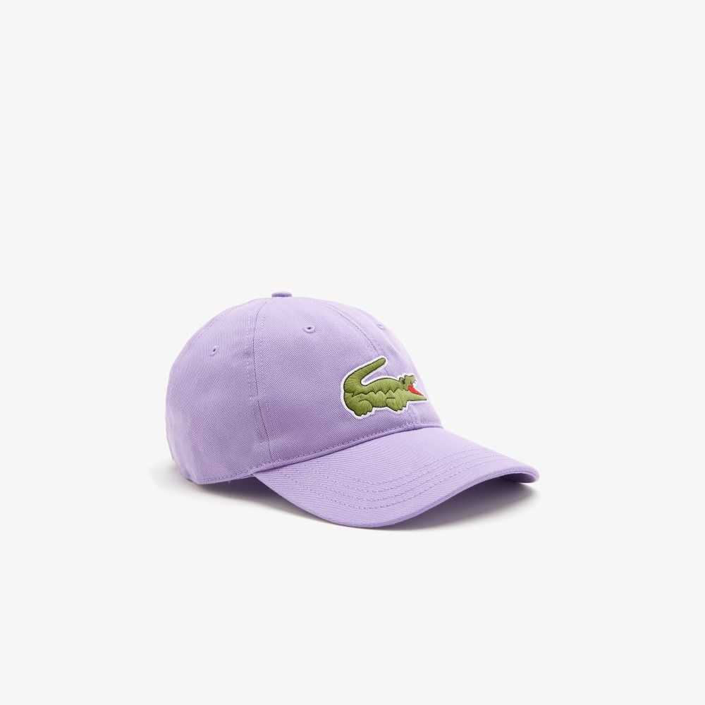 Lacoste Adjustable Organic Cotton Twill Cap Purple | RBQ-854092