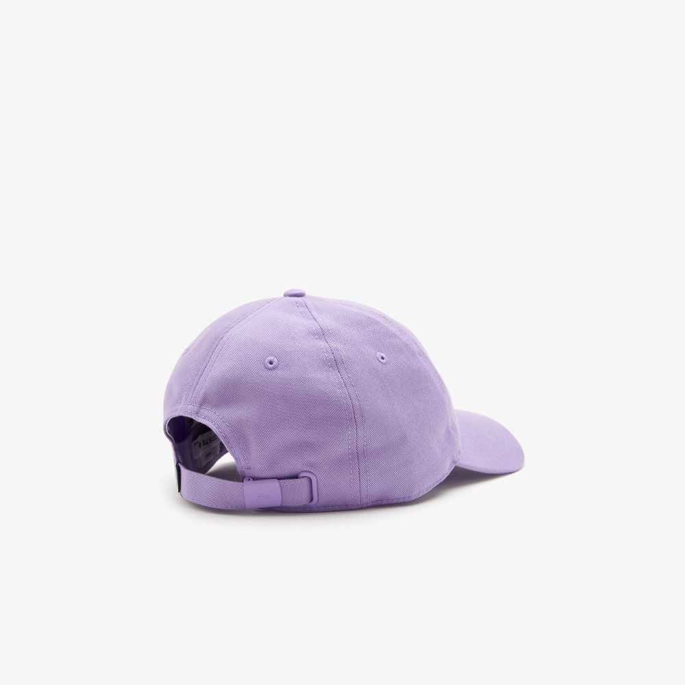 Lacoste Adjustable Organic Cotton Twill Cap Purple | RBQ-854092