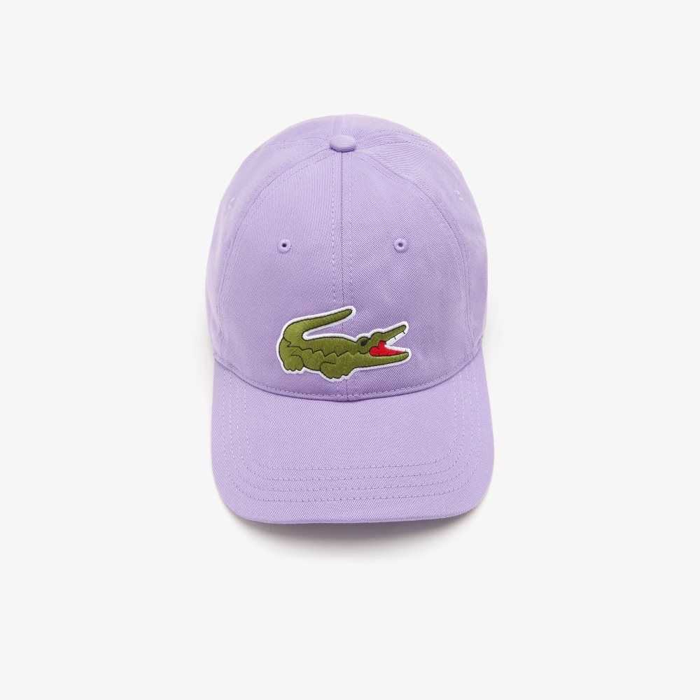 Lacoste Adjustable Organic Cotton Twill Cap Purple | RBQ-854092