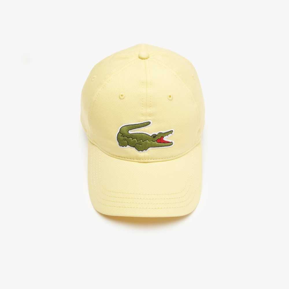 Lacoste Adjustable Organic Cotton Twill Cap Yellow | UWM-216830