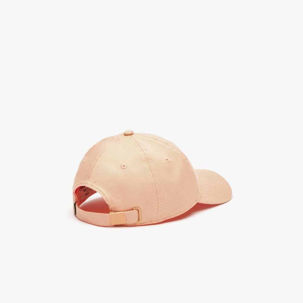 Lacoste Adjustable Organic Cotton Twill Cap Light Orange | WTK-732910