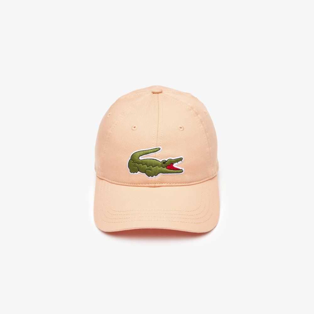 Lacoste Adjustable Organic Cotton Twill Cap Light Orange | WTK-732910