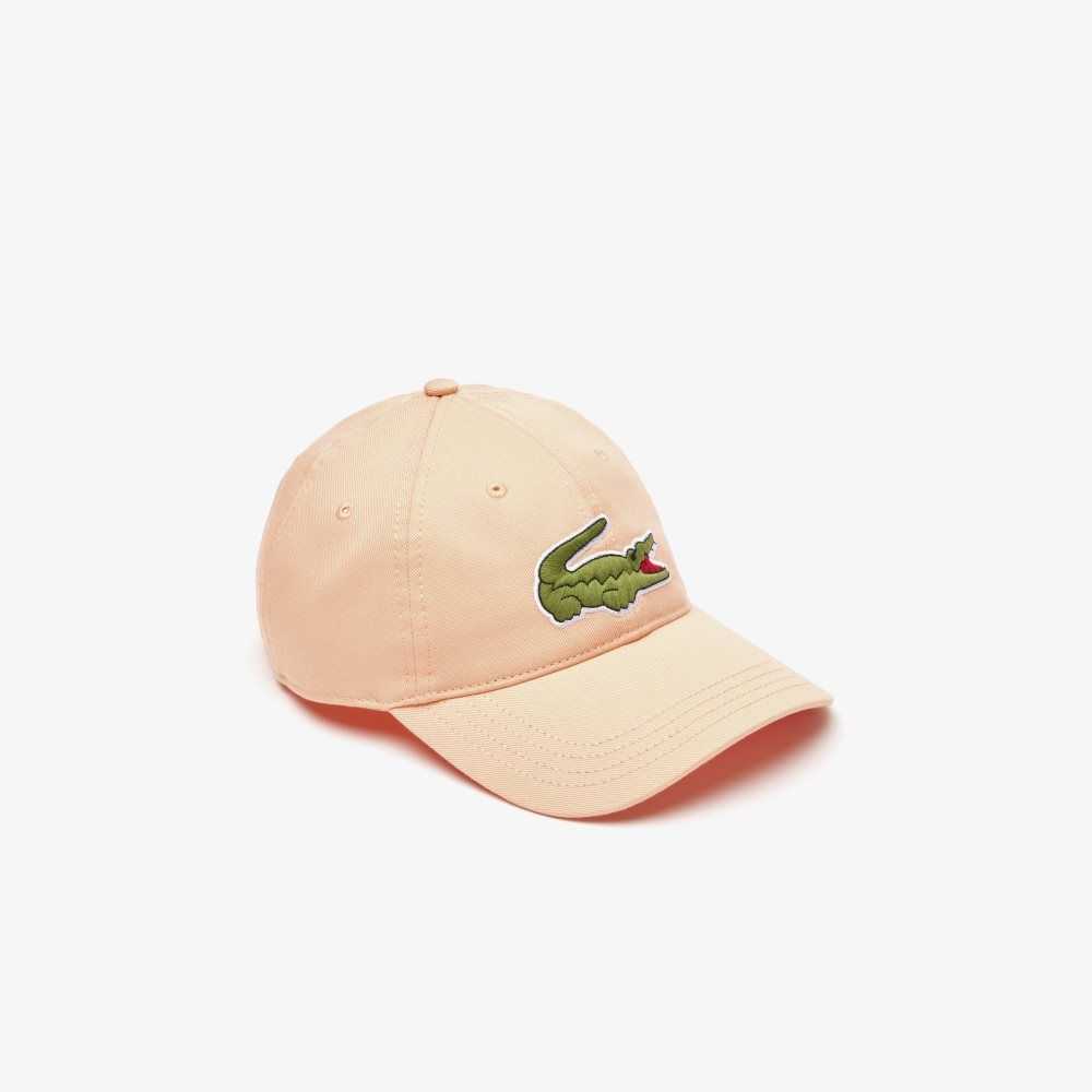 Lacoste Adjustable Organic Cotton Twill Cap Light Orange | WTK-732910