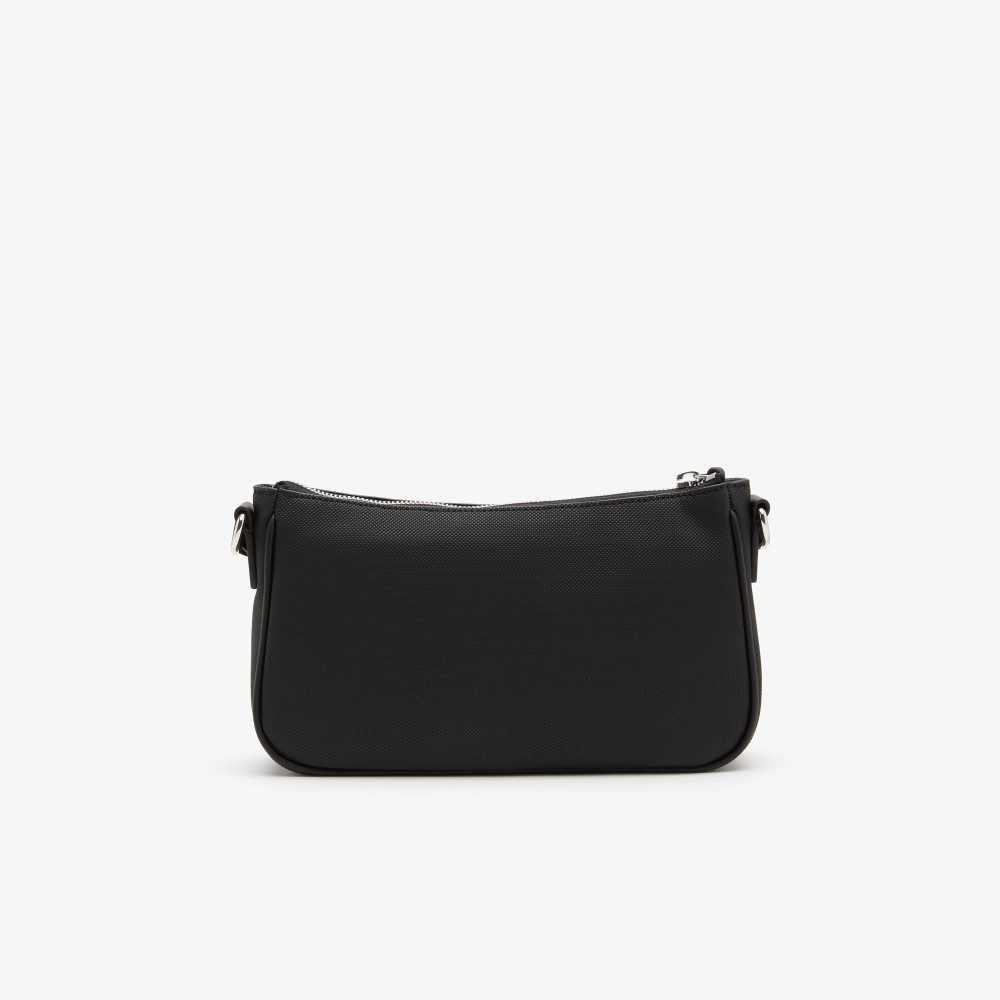 Lacoste Adjustable Strap Crossbody Bag Black | DXQ-925301