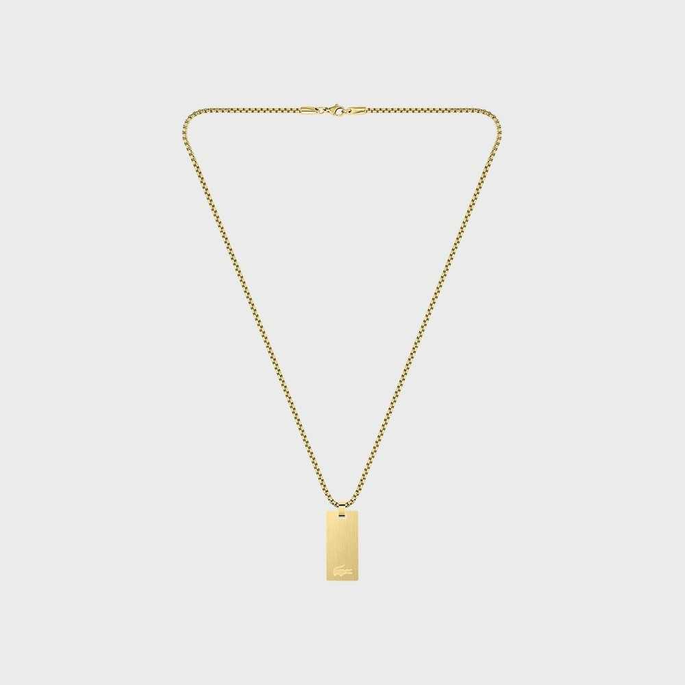 Lacoste Adventurer Necklace Yellow Gold | QYH-189650