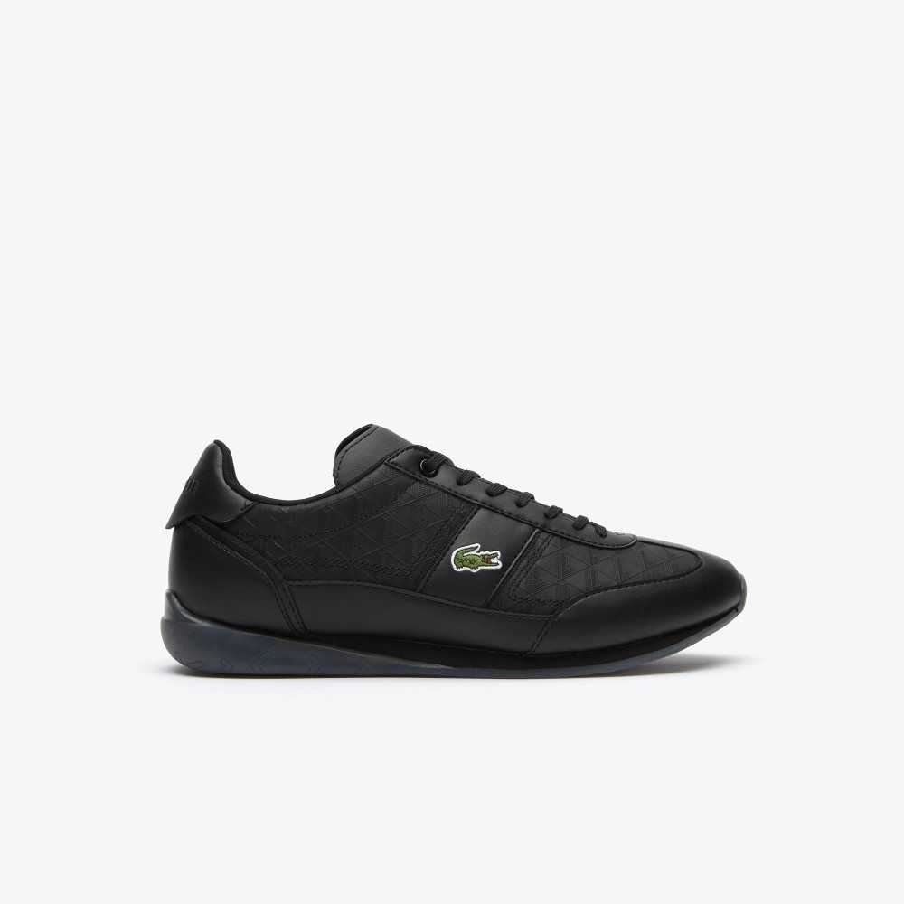 Lacoste Angular Leather Sneakers Blk/Blk | LPQ-018634