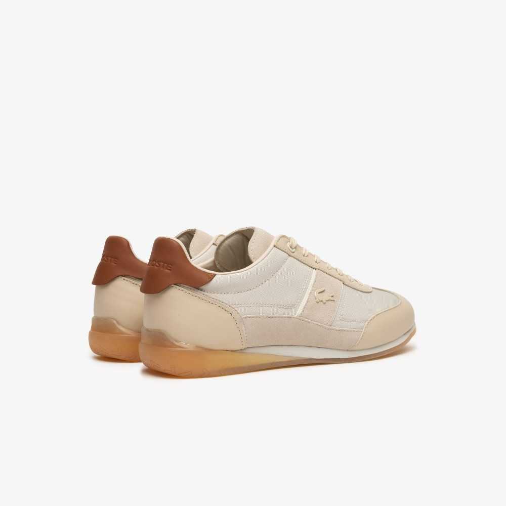 Lacoste Angular Popped Heel Sneakers Nat/Off Wht | OKE-749028