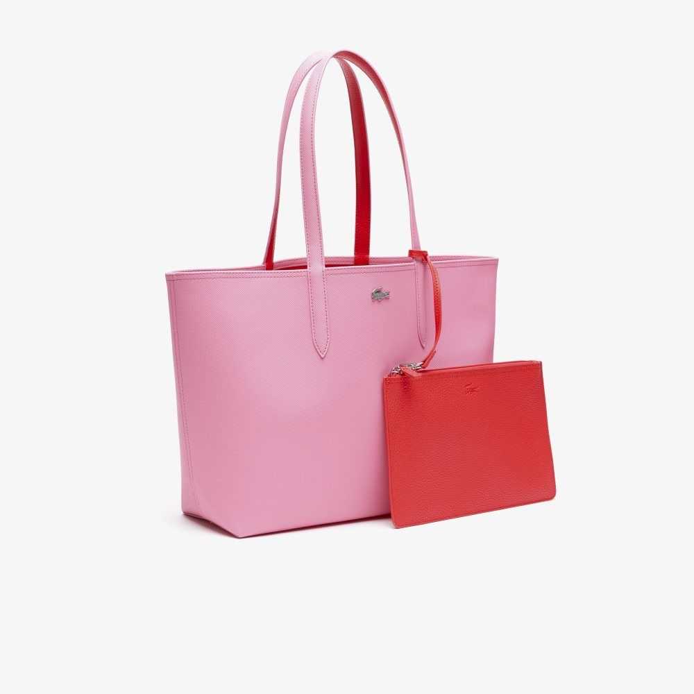 Lacoste Anna Reversible Bicolor Tote Bag Reseda Corrida | ETP-389421