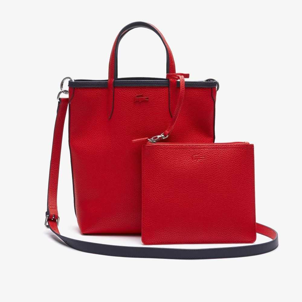 Lacoste Anna Reversible Coated Canvas Tote Bag Marine 166 Rouge 240 | EAR-396478